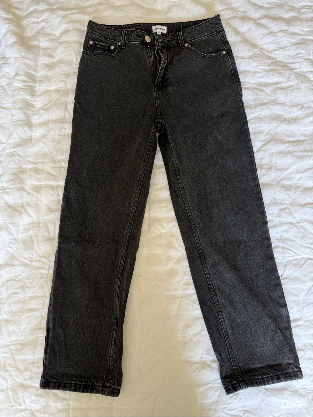 superdown womens Washed Black Straight Jeans